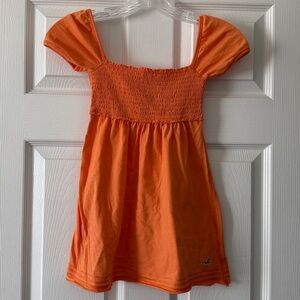 Y2K Orange Hollister Babydoll Top Size Small